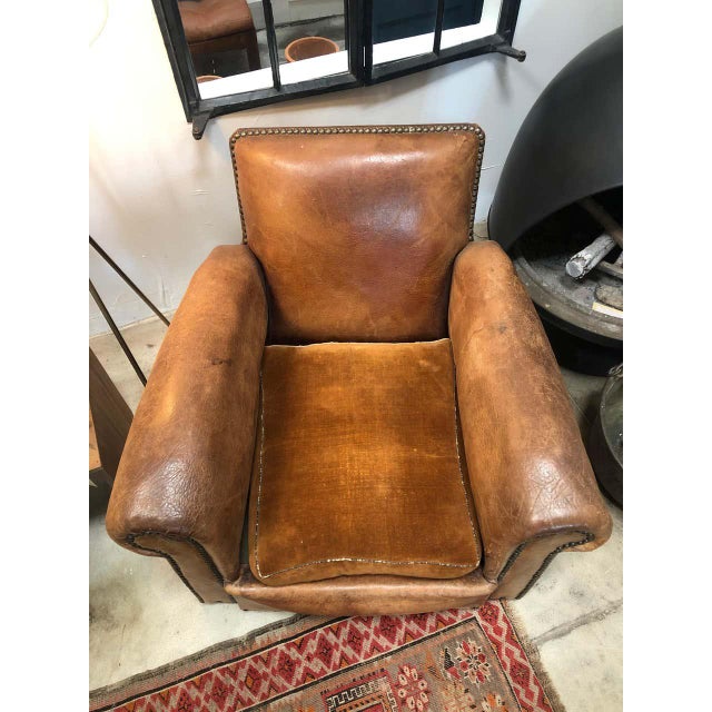 Vintage Leather Club Chairs A Pair Chairish