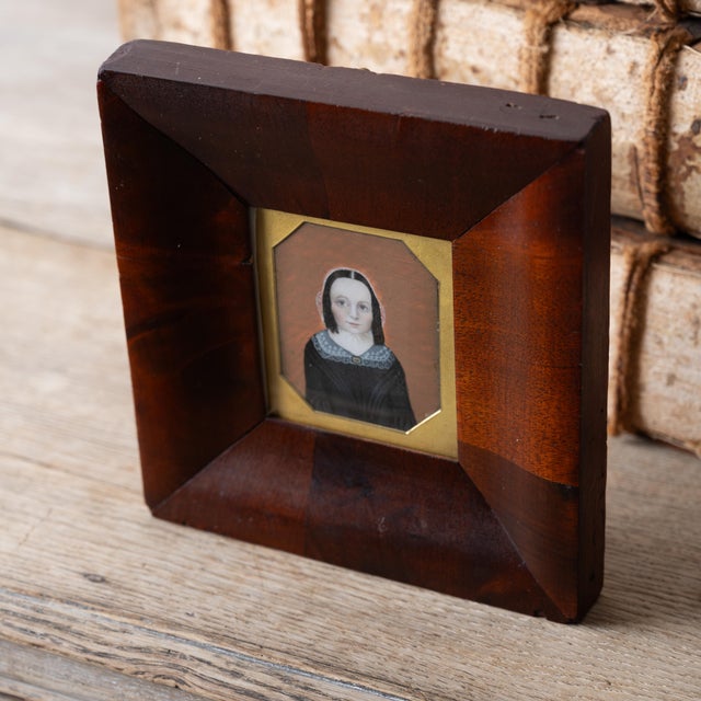 Mid 19th Century Portrait Miniature of Elizabeth Adams, Attributed to Moses B. Russell, Boston, c.1840s For Sale - Image 5 of 9