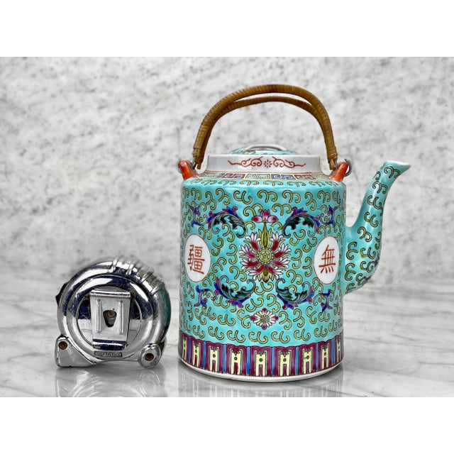 A Chinese Porcelain Famille Verde Enamel Teapot, c. Mid 20th Century. This Teapot would look exceptional while displayed...