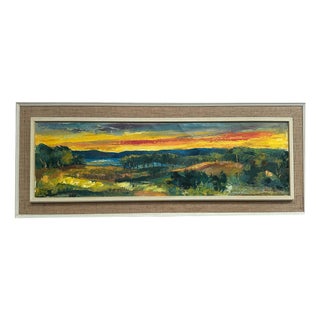 Kurt Lundberg, Landscape (Sörmlands Nalar Räven), 1950s, Oil on Canvas, Framed For Sale