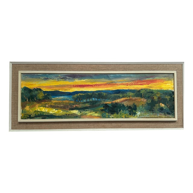 Kurt Lundberg, Landscape (Sörmlands Nalar Räven), 1950s, Oil on Canvas, Framed For Sale