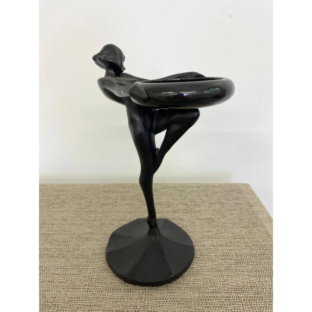 Black Frankart Lady Holding Dish T330 For Sale - Image 8 of 9