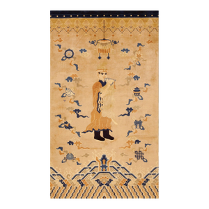 Vintage 1980s Chinese Peking Pillar Carpet