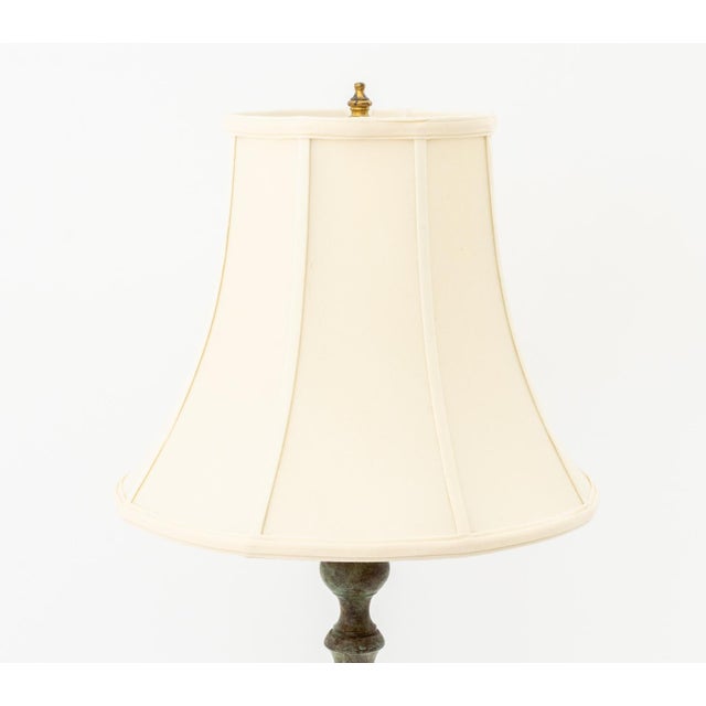 Modern Verdigris Bronzed Table Lamps, Pair For Sale - Image 4 of 8