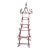 Vintage Red Lacquered Asian Style Etagere For Sale
