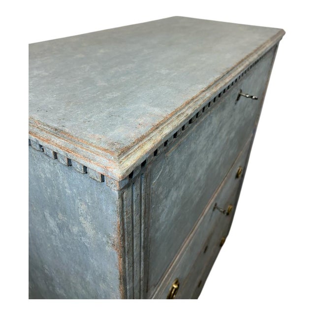 Mid 19th Century Gustavian Style Fall Front Desk or Bureau For Sale - Image 4 of 9