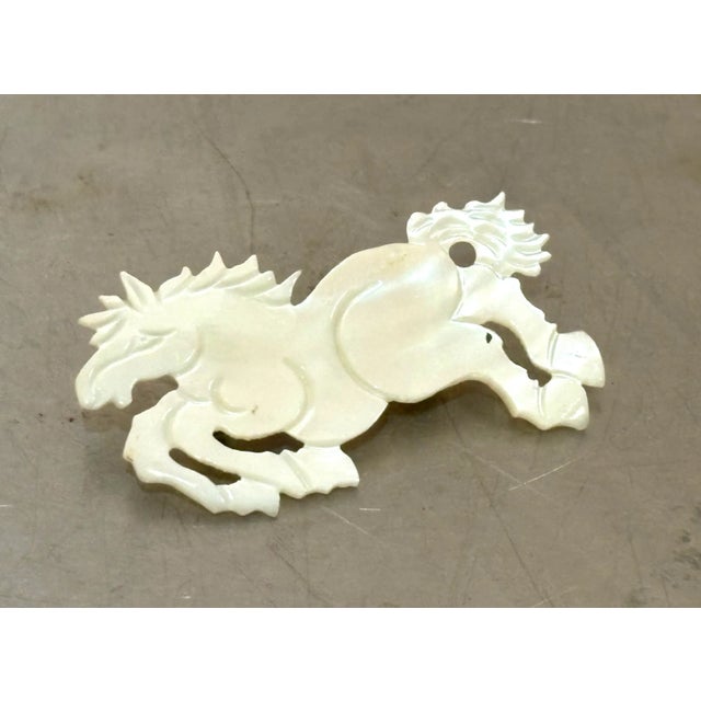 Mother of Pearl Horse Brooch For Sale - Image 4 of 4
