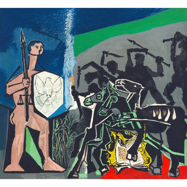 Abstract 1954 Pablo Picasso Lithograph "La Guerre" (The War) For Sale - Image 3 of 6
