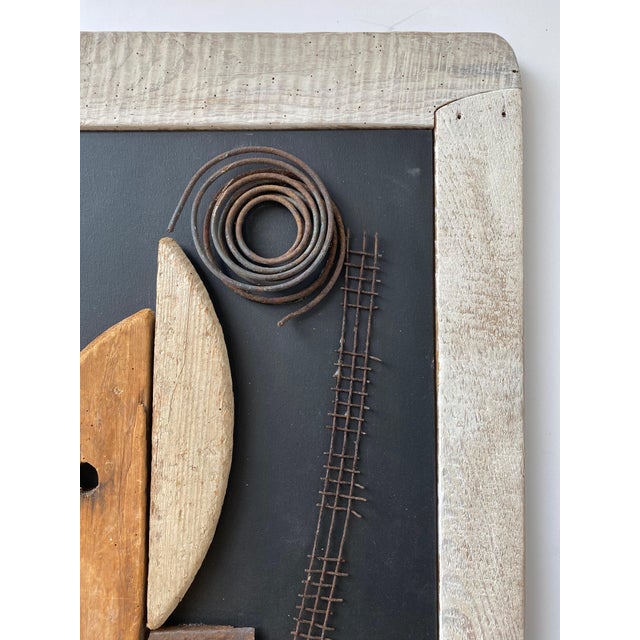 Mid-Century Modern 20th Century Danish Abstract Assemblage Wall Sculpture For Sale - Image 3 of 8