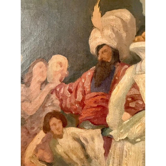 Gold 19th Century French Oil Painting For Sale - Image 8 of 12