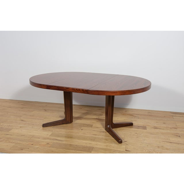 Wood Mid-Century Round Rosewood Extendable Dining Table, Denmark, 1960s For Sale - Image 7 of 18