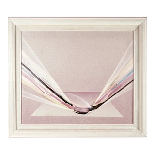 Vintage Postmodern Abstract Oil Painting by Kingston For Sale