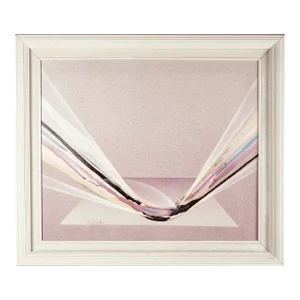 Vintage Postmodern Abstract Oil Painting by Kingston