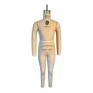 Wolf Dress Form 1930s CHLLD Size 7, Model 1989-Full Body With Arms For Sale