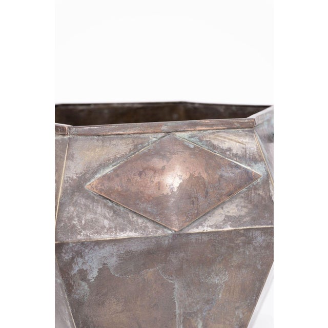 Metal Bronze French Polygon-Shaped Jardinière For Sale - Image 7 of 10