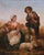 19th Century French Pastoral Oil on Canvas Painting in Carved Gilt Frame For Sale - Image 4 of 11