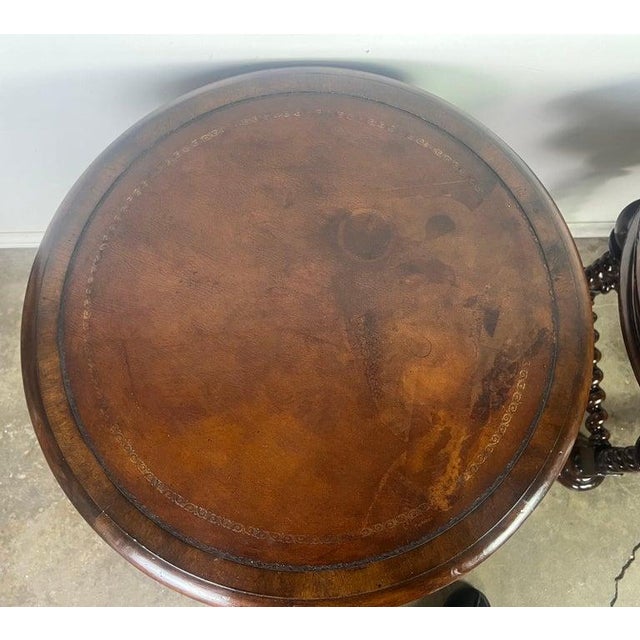 Pair of Leather Top Side Tables by John Richards For Sale In Los Angeles - Image 6 of 17