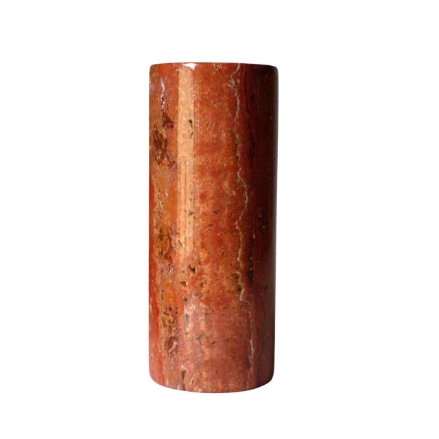 Red Travertine Vase Italy, 1970 Perfect condiction