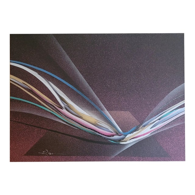 Large Kingston Abstract Mixed Media Painting Signed For Sale