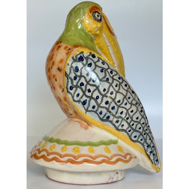 Made in Mexico Hand Painted and Glazed Terra Cotta Tucan Figure For Sale - Image 9 of 15