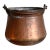 Antique French Copper Hand Forged Cauldron Fireside Kettle Pail For Sale