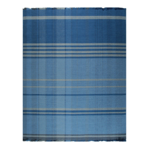 8x10 Maya Opulent Blue Kilim Geometric Plaid Modern Flatweave Wool Carpet Rug