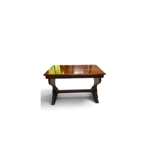 Antique Rectangular Wooden Table with Shaped Legs For Sale - Image 6 of 6