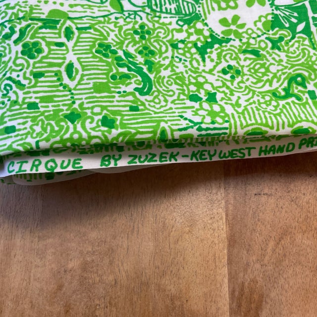 Art Deco Vintage Lilly Pulitzer Suzie Zuzek Cirque Key West Handprint Fabrics Inc- About 2 Yards For Sale - Image 3 of 6