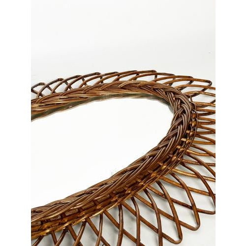 Glass Rush Mirror with Geometric Patterns, France, 1960s For Sale - Image 7 of 12