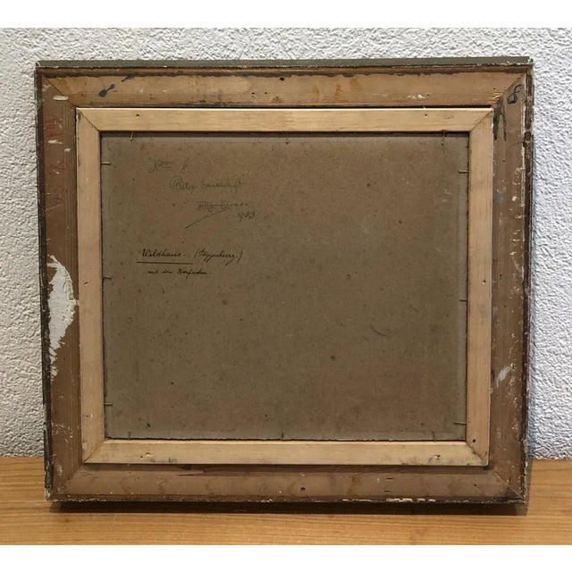 Edoardo de Grada, Paysage des Alpes Suisse, 1923, Oil on Canvas Mounted on Cardboard, Framed For Sale - Image 10 of 12