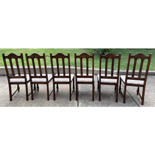 Mid 20th Century French Country Dining Chairs With Upholstery Seats - Set of 6 For Sale - Image 5 of 10