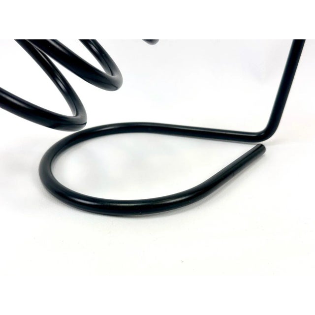 Metal Mid-Century Spring Shaped Bottle Wine Holder, 1970s For Sale - Image 7 of 9