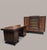 French Art Deco Makassar Study with Crescent-Shaped Desk, 1930, Set of 2, in Good conditions. Designed 1920 to 1949