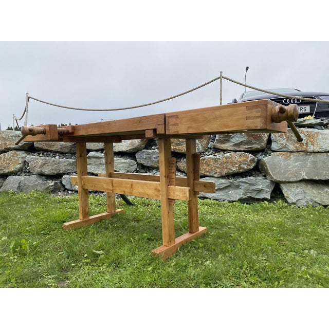 Vintage Rustic Workbench, Germany For Sale - Image 12 of 12
