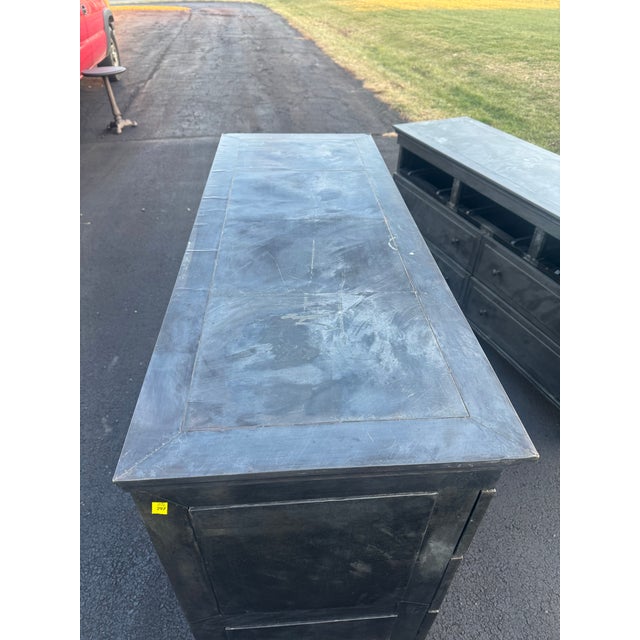 French 1990s Metal-Wrapped French Dresser Restoration Hardware For Sale - Image 3 of 3