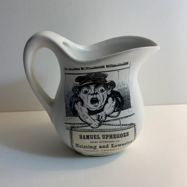 Ceramic Vintage Small Advertising Creamer For Sale - Image 7 of 7