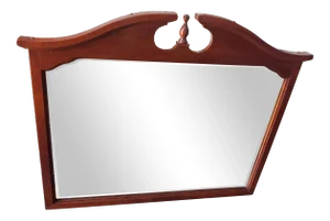 Vintage Solid Mahogany Frame Wall Mirror