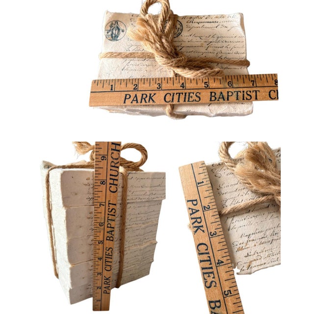 Restoration Hardware Petite Tomes Parchment Handcrafted Decorative Books – Set of 5 For Sale - Image 12 of 12