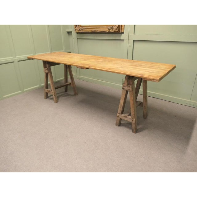 Elm Harvest Table, South West France For Sale - Image 3 of 8