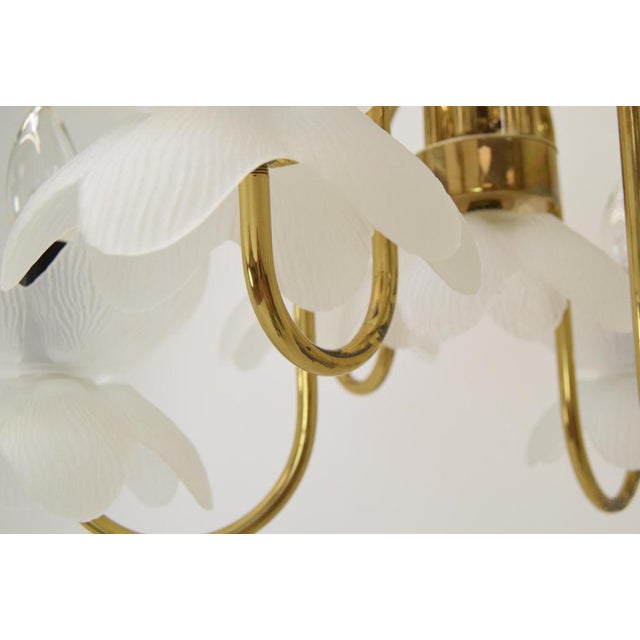 Mid-Century Glass Chandelier, 1970s For Sale - Image 6 of 14