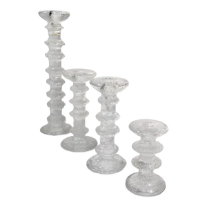 1970s Timo Sarpaneva Iittala Finland Scandinavian Modern Festivo Candlesticks- Set of 4