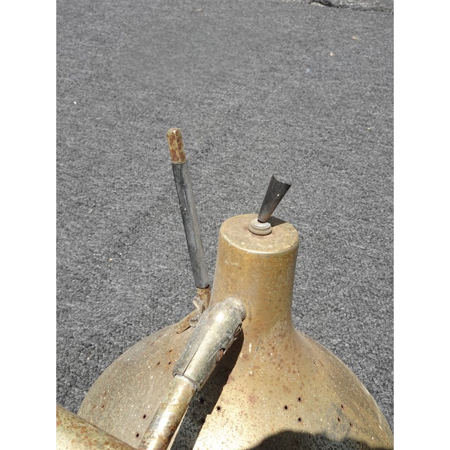 Vintage Mid Century Black Gold Tension Pole Lamp Light For Sale - Image 14 of 17