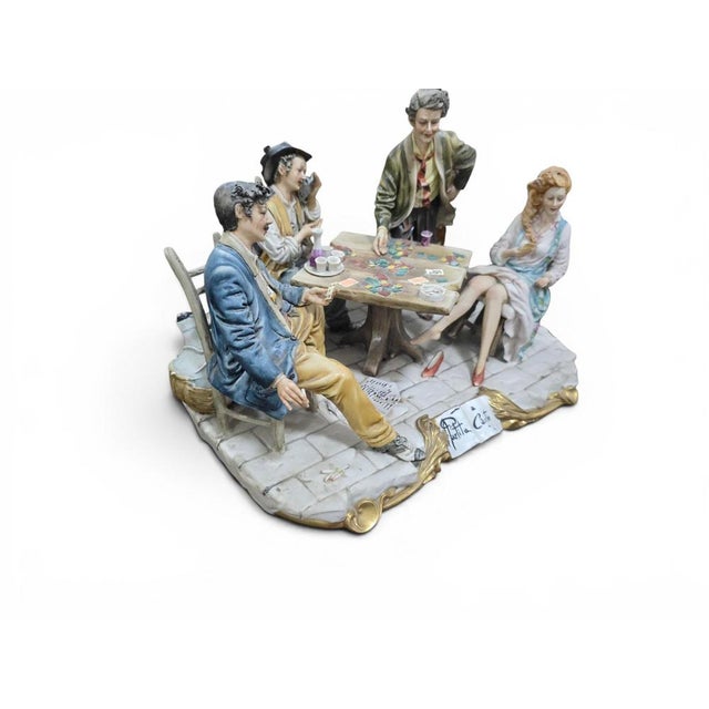 Ceramic Large Porcelain Figural Group from Capodimonte, 1950 For Sale - Image 7 of 10