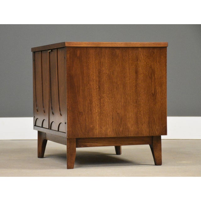 1960s 1960s Refinished Broyhill Brasilia Walnut Nightstand For Sale - Image 5 of 9