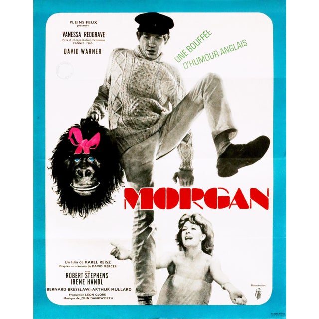 1960s 1966 French Movie Poster, Morgan: A Suitable Case for Treatment For Sale - Image 5 of 5