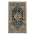 Antique Qashqai Rug | Ivory Field With Blue Geometric Medallion | 3x5 For Sale