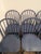 Vintage Set of 8 Spindle Back Dining Chairs in Farrow & Ball Hague Blue For Sale - Image 13 of 13