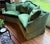Contemporary Baker Furniture Crushed Emerald Velvet Corner Conversation Sofa For Sale - Image 3 of 12