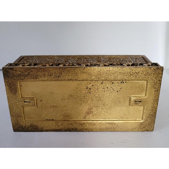 Circa 1915 Tiffany Studios Venetian Pattern Gilt Bronze Writing Desk Set For Sale - Image 12 of 16