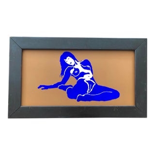 Modernist Nude 2 Electric Blue by Frank Herz For Sale